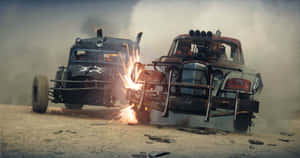 Post Apocalyptic Vehicle Showdown Wallpaper