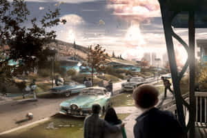 Post-apocalyptic Wasteland - Fallout Nuke Explosion Wallpaper