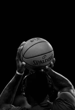 Poster Of Black Basketball Spalding Wallpaper