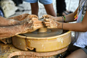 Pottery Making Lesson Handson Craft Wallpaper