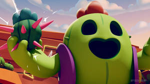 Power Of Spike From Brawl Stars Wallpaper