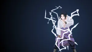 Power Of The Aura: Blue Sasuke Wallpaper