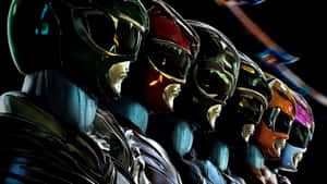 Power Rangers Helmet Showcase Wallpaper