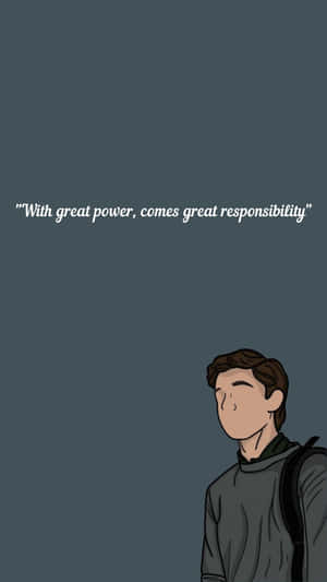 Power Responsibility Quote Illustration Wallpaper