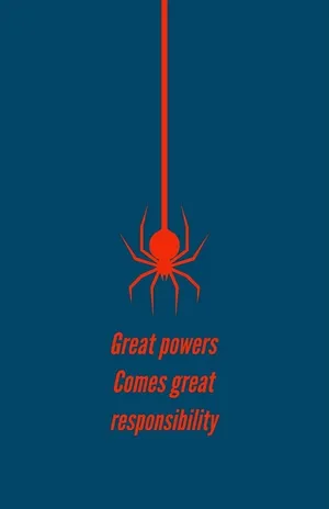Power Responsibility Spider Poster Wallpaper
