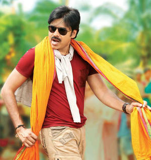 Power Star Pawan Kalyan In Vibrant Outfit Wallpaper