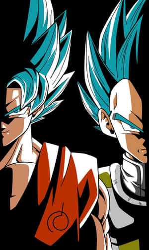 Power Up - Goku And Vegeta Teaming Up To Face A Formidable Foe Wallpaper