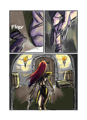 Powerful Aela The Huntress In Action Wallpaper