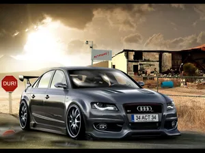 Powerful Audi S4 In Motion Wallpaper