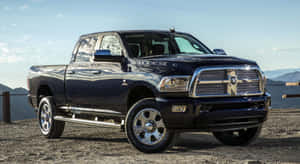 Powerful Dodge Ram In Natural Landscape Wallpaper