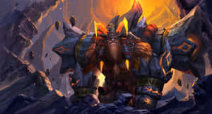 Powerful Earthshaker In Action Wallpaper