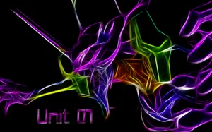 Powerful Eva Unit 01 Ready For Battle Wallpaper