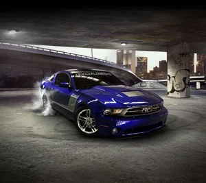 Powerful Ford Mustang Roush In Action Wallpaper