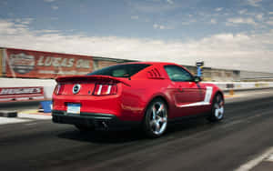 Powerful Ford Mustang Roush In Action Wallpaper