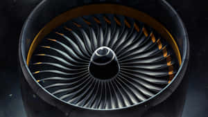 Powerful Jet Engine In Action Wallpaper