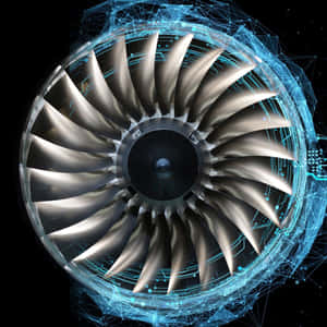 Powerful Jet Engine On A Sleek Aircraft Wallpaper