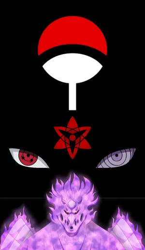 Powerful Kekkei Genkai Anime Character Illustration Wallpaper