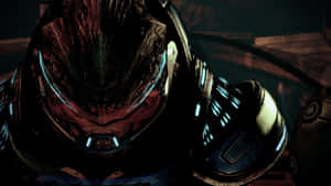 Powerful Krogan Grunt In Mass Effect Wallpaper