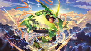 Powerful Lightning Rayquaza Wallpaper