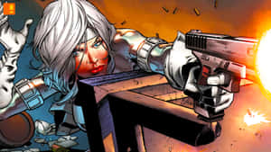 Powerful Marvel Heroine Silver Sable Wallpaper