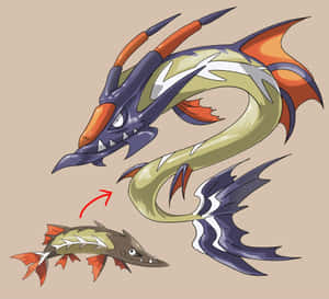 Powerful Mega Barraskewda Unleashed In Battle Wallpaper