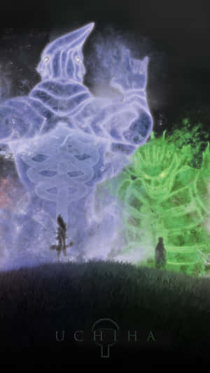 Powerful Obito Susanoo Emerges In Battle Wallpaper