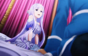 Powerful Quinella From Sword Art Online Poised In A Breathtaking Scene Wallpaper