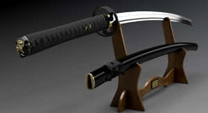 Powerful Samurai Sword Display Wallpaper