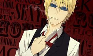 Powerful Shizuo Heiwajima In Action Wallpaper