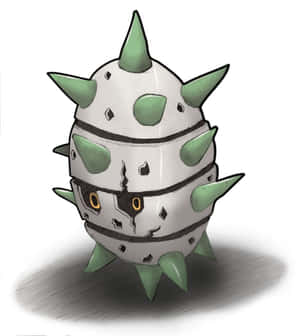 Powerful Sketch Of Ferroseed In Action Wallpaper