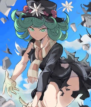 Powerful Tatsumaki In Action Wallpaper