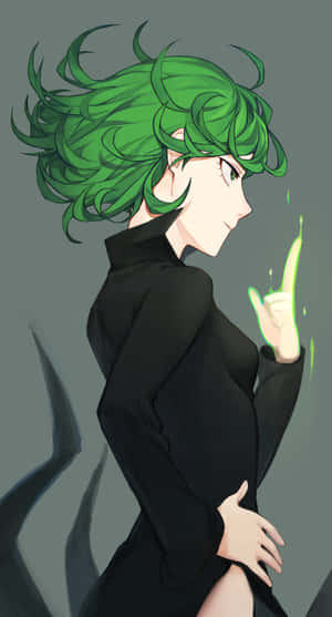 Powerful Tatsumaki Showcasing Her Telekinetic Abilities Wallpaper