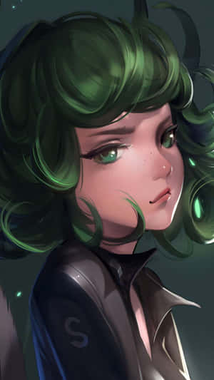 Powerful Tatsumaki Unleashing Her Psychic Abilities Wallpaper