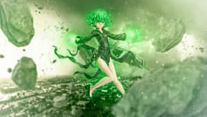 Powerful Tatsumaki Unleashing Her Psychic Abilities Wallpaper