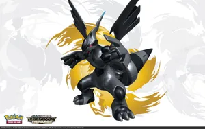 Powerful Zekrom In Lightning Storm Wallpaper