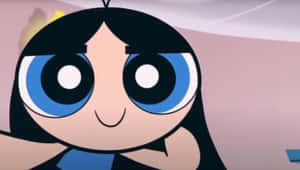 Powerpuff Girls Blue Character Smiling Wallpaper