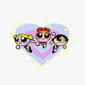 Powerpuff Girls Cartoons Heart Ipad Wallpaper