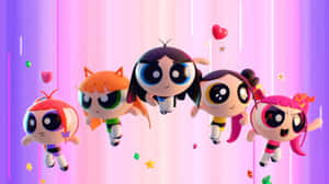 Powerpuff Girls Flying Animation Wallpaper