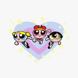 Powerpuff Girls Purple Heart Wallpaper