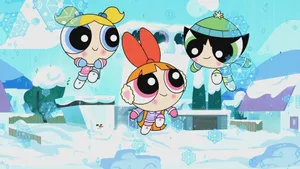 Powerpuff Girls Snowy Day Wallpaper