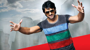 Prabhas Hd Hands Raised Wallpaper