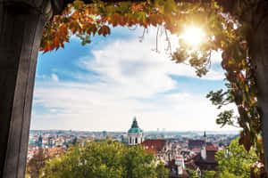 Prague Castle From Afar Wallpaper