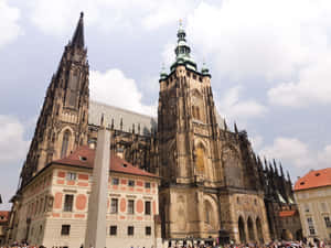 Prague Castle Low Angle Wallpaper