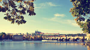 Prague Castle Vintage Wallpaper