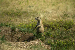 Prairie Dog Standing Watch Wallpaper