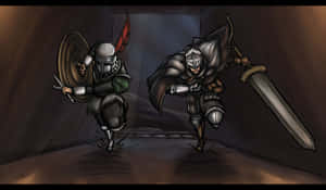 Praise The Sun! Solaire Of Astora In Action Wallpaper