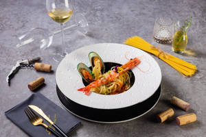 Prawns And Mussels Pasta Wallpaper