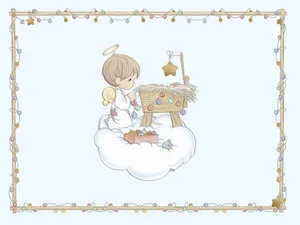 Precious Moments Angelon Cloud Wallpaper