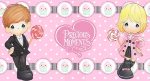 Precious Moments Cartoon Kids Wallpaper