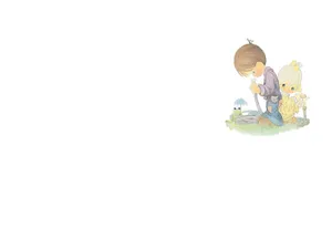 Precious Moments Children Reading Book Wallpaper